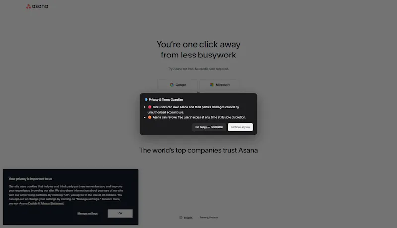 Privacy & Terms Guardian screenshot 2