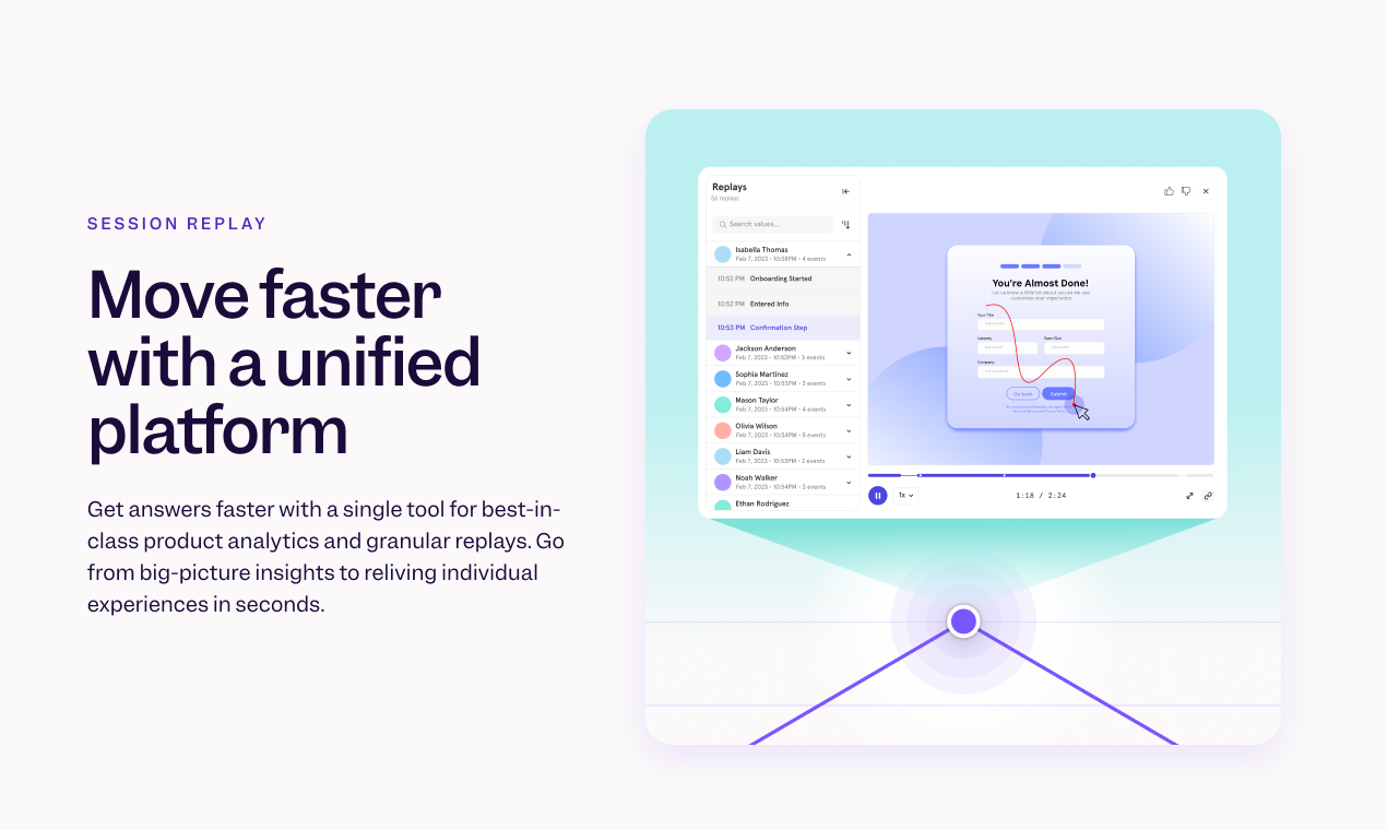 Mixpanel Oturum Tekrar medya 4