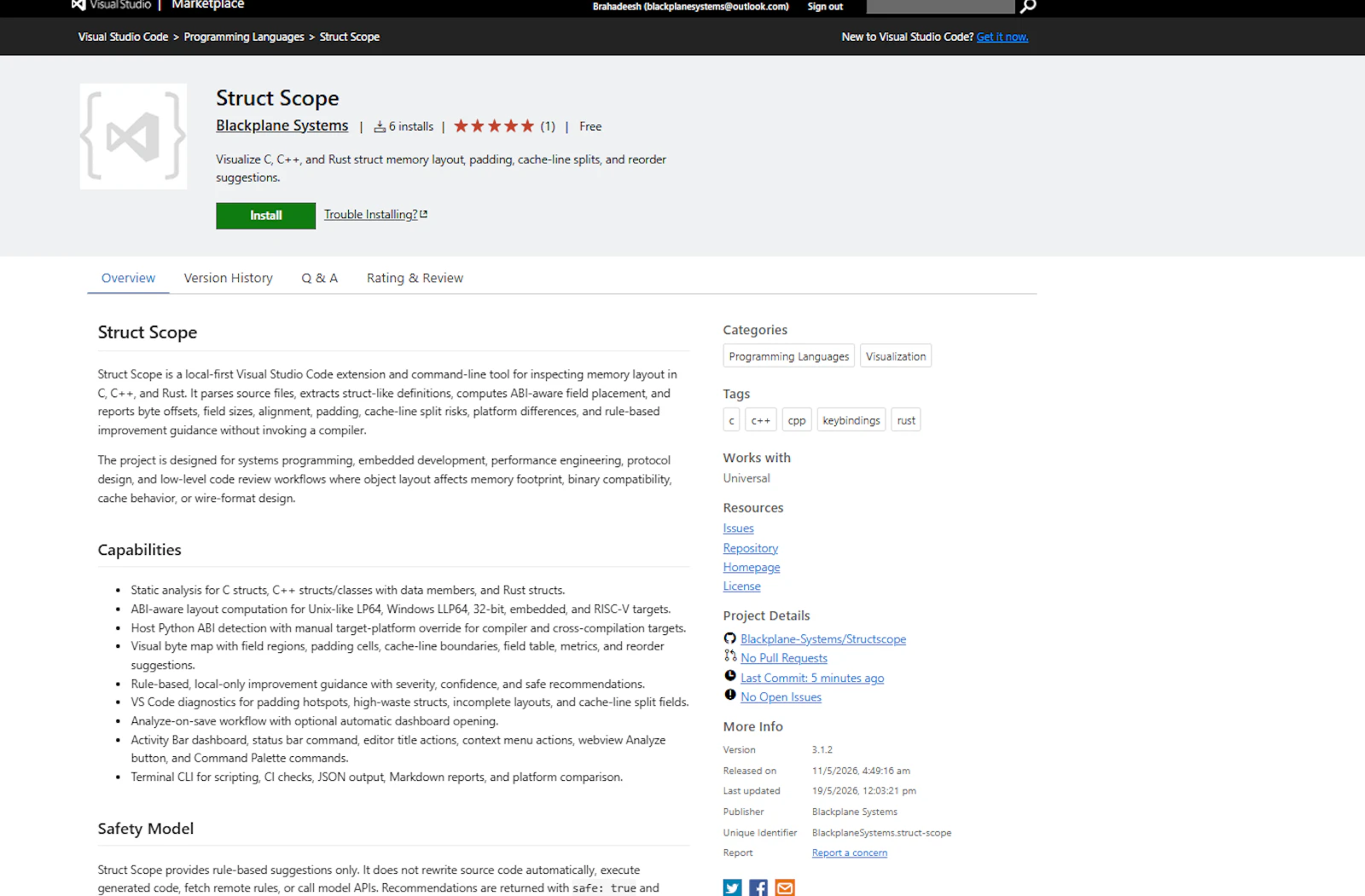 StructScope screenshot 1