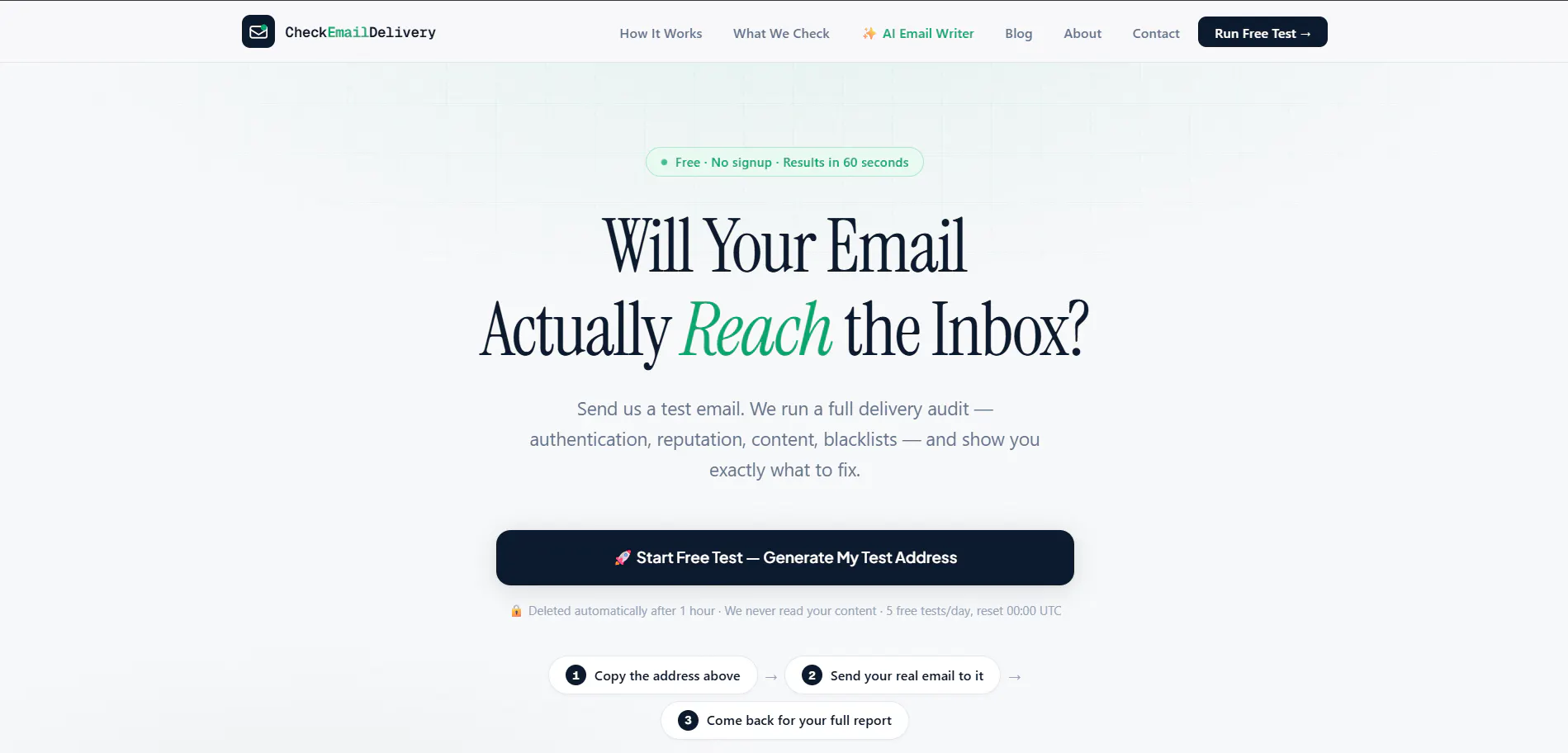 CheckEmailDelivery 제품 배너