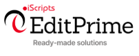 iScripts EditPrime - Product Hunt launch logo and brand identity