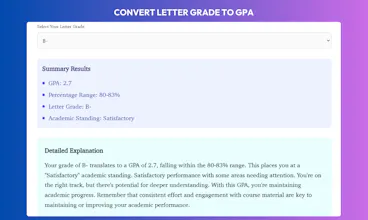 Grade To GPA Calculator gallery image
