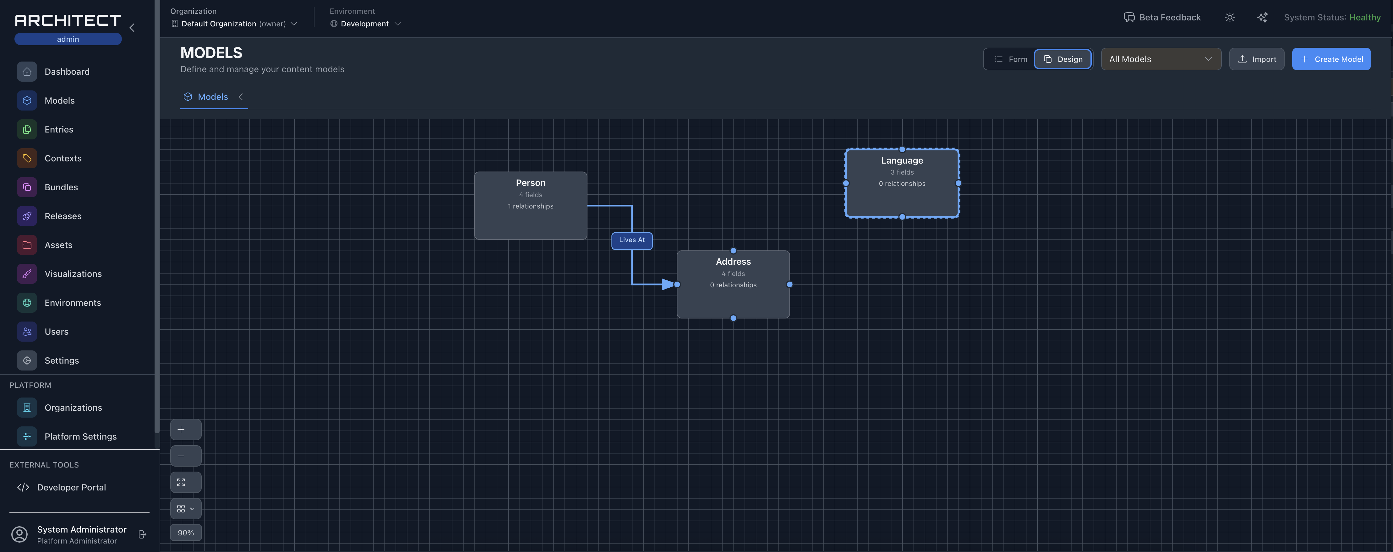 Architect Content Modelling System gallery image
