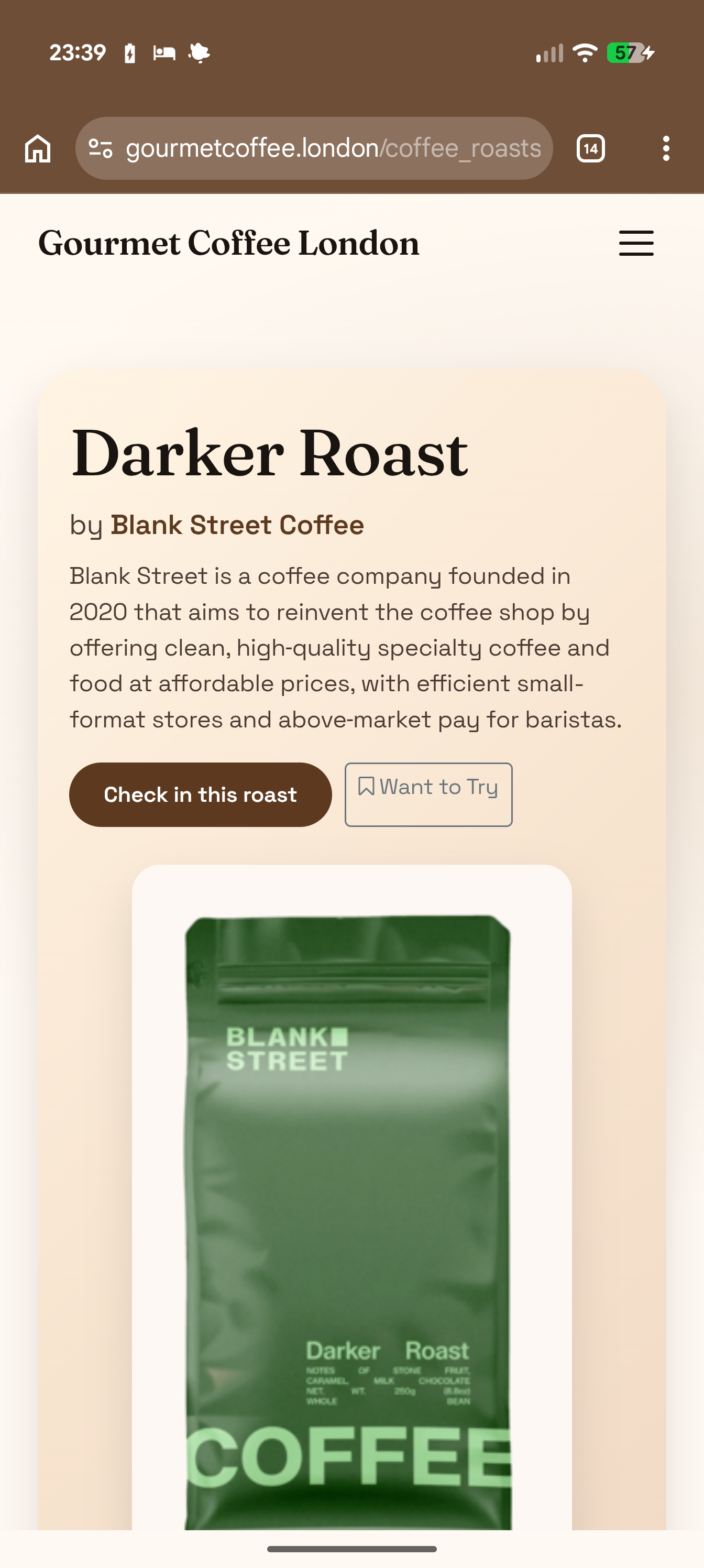 Gourmet Coffee London - Screenshot 4 showing product features and functionality
