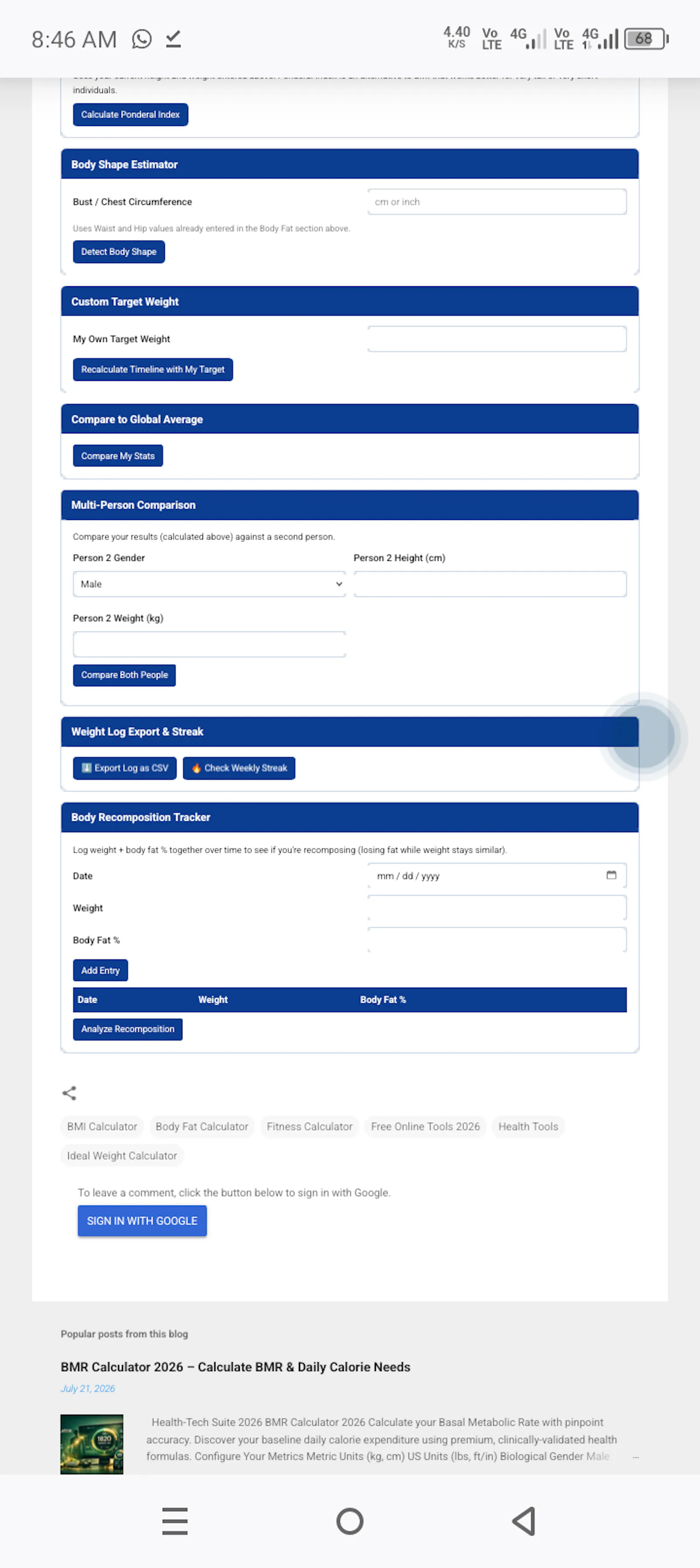 Ideal Weight Calculator screenshot 2