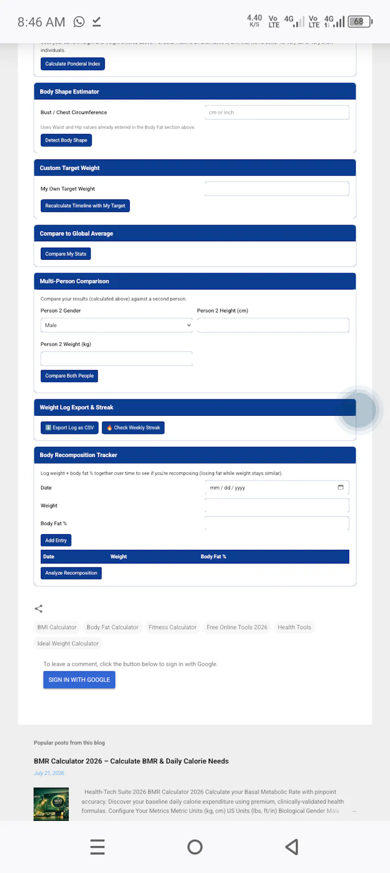 Ideal Weight Calculator screenshot 2