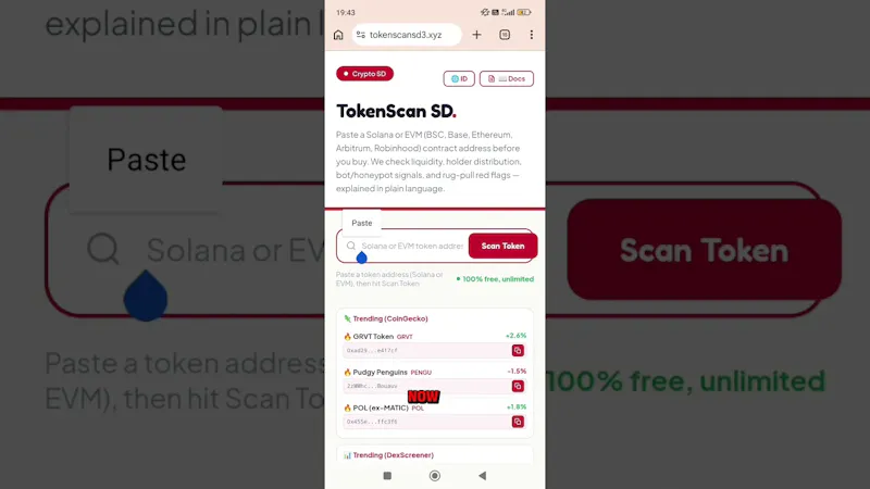 TokenScan SD screenshot 1 (video preview)