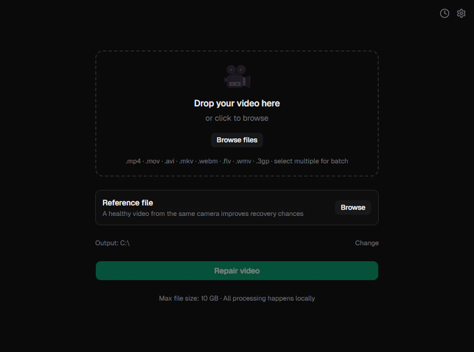 VidRepair screenshot 1