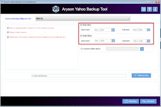 Aryson Yahoo Backup Tool gallery image