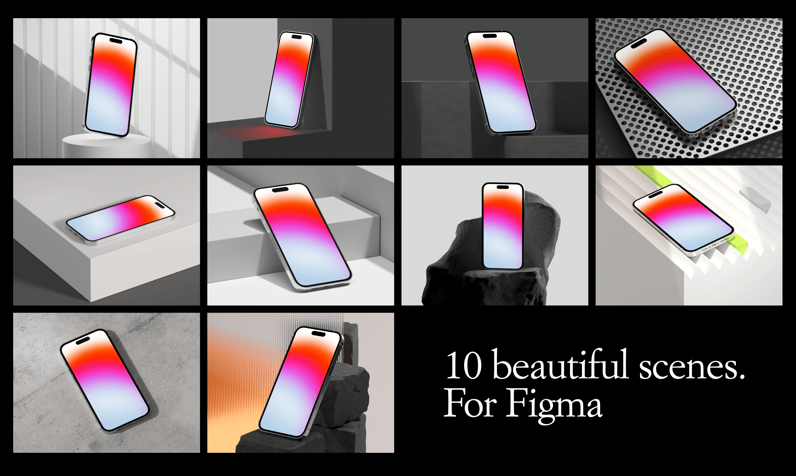 iPhone 14 प्रो मॉकअप - UI/UX प्रस्तुतियों के लिए स्टाइलिश दृश्य मीडिया 6