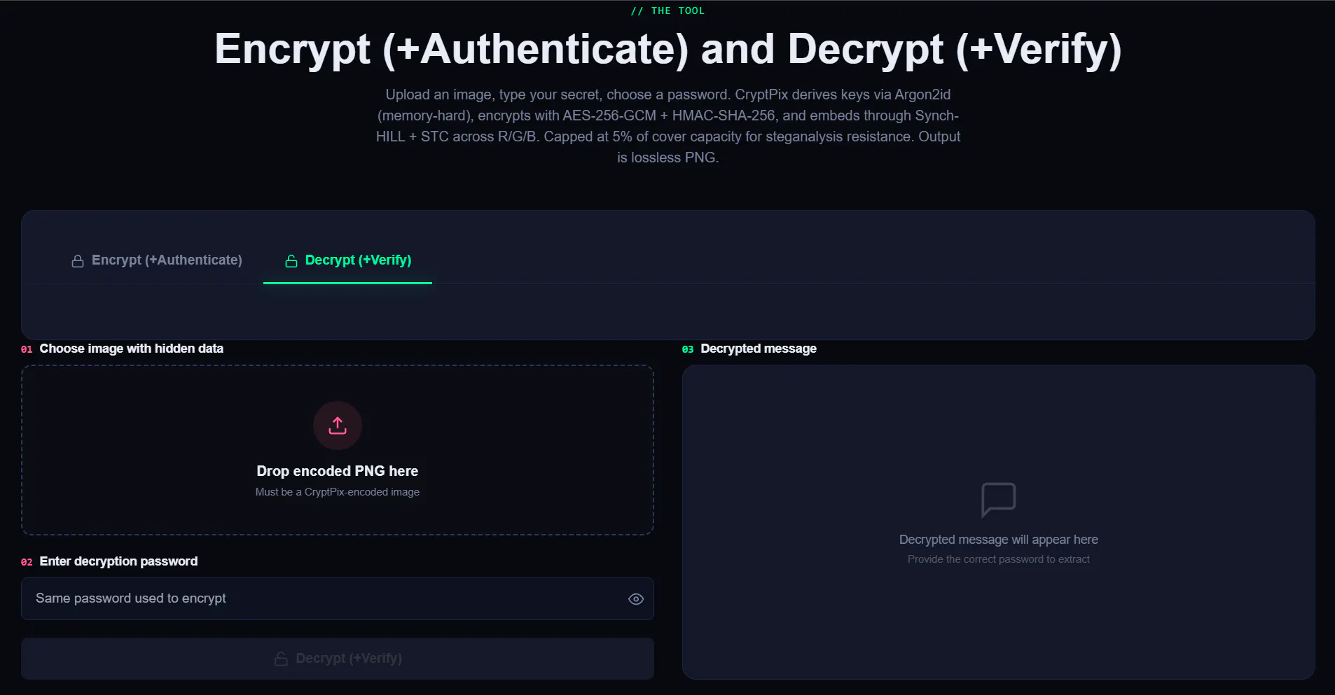 CryptPix–Cryptographic & Steganographic gallery image