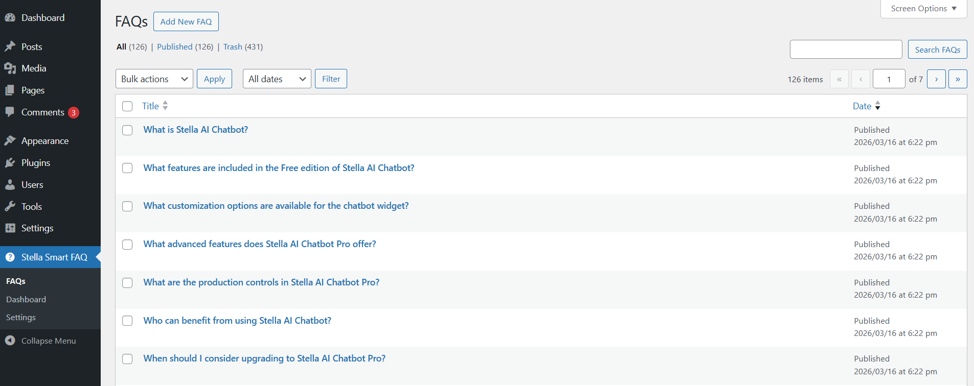 Stella Smart FAQ-AI FAQ Generator Plugin gallery image