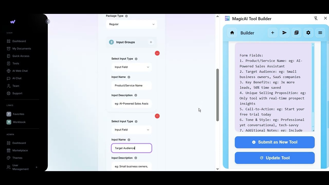 MagicAI Tool Builder gallery image