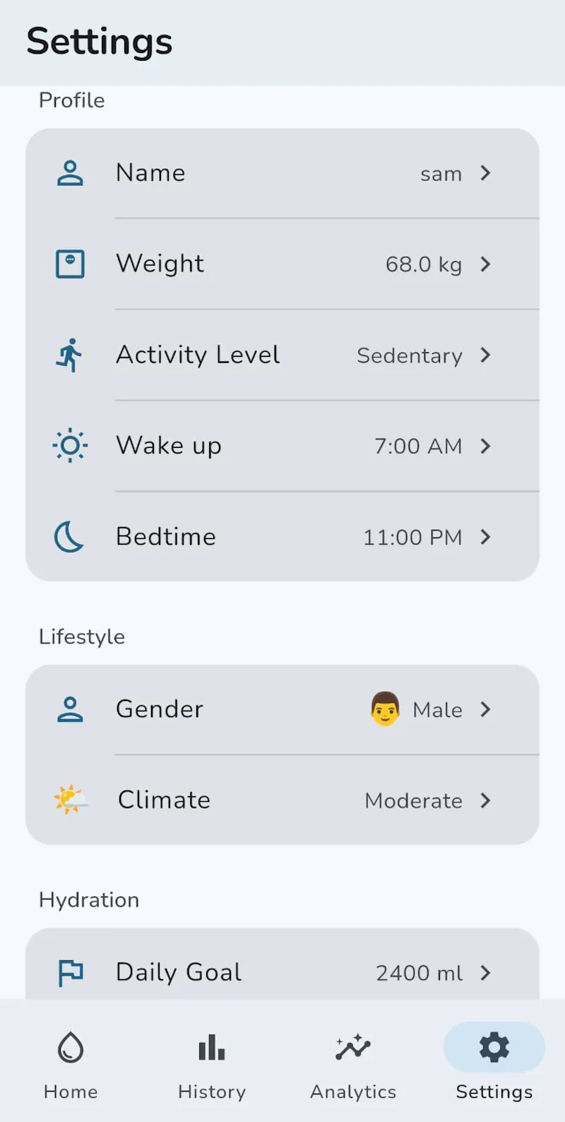 Hydrate Yourself - Water Reminder app screenshot 4