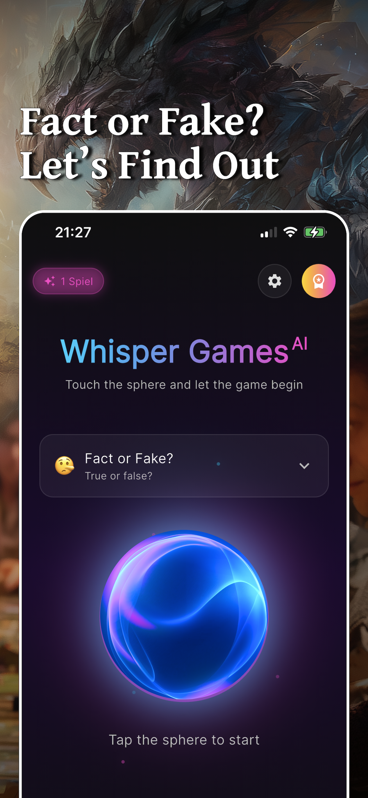 Whisper Games AI – The AI Party Game - Screenshot 2 showing product features and functionality