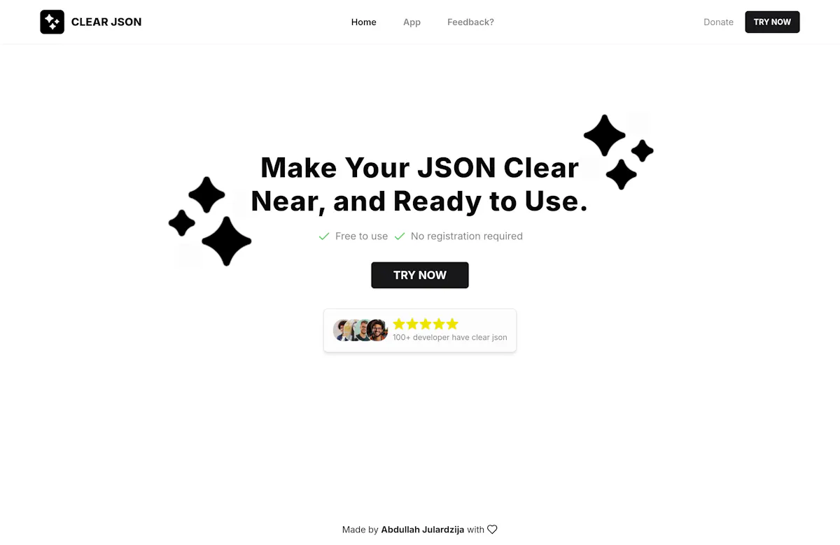 CLEAR JSON