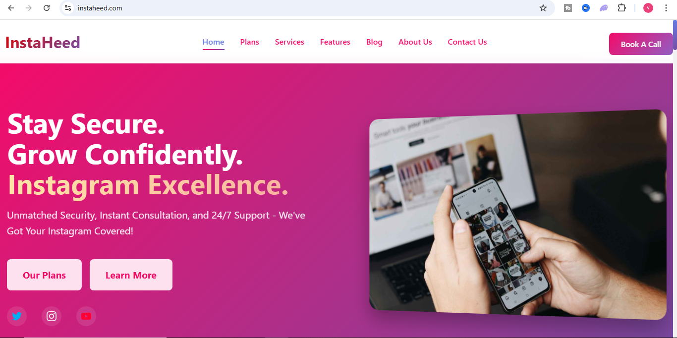 InstaHeed - Product Hunt launch logo and brand identity