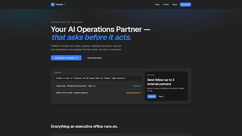 TOBENI AI screenshot 1