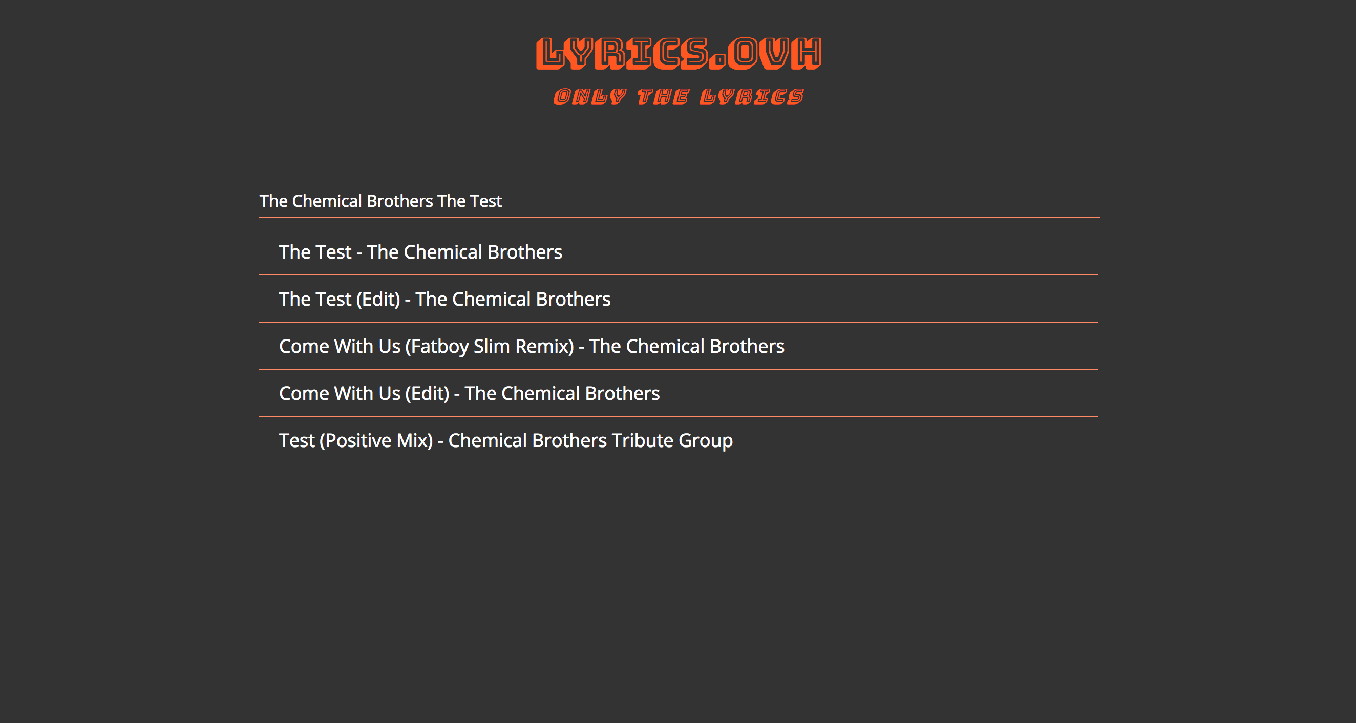 Lyrics.ovh gallery image