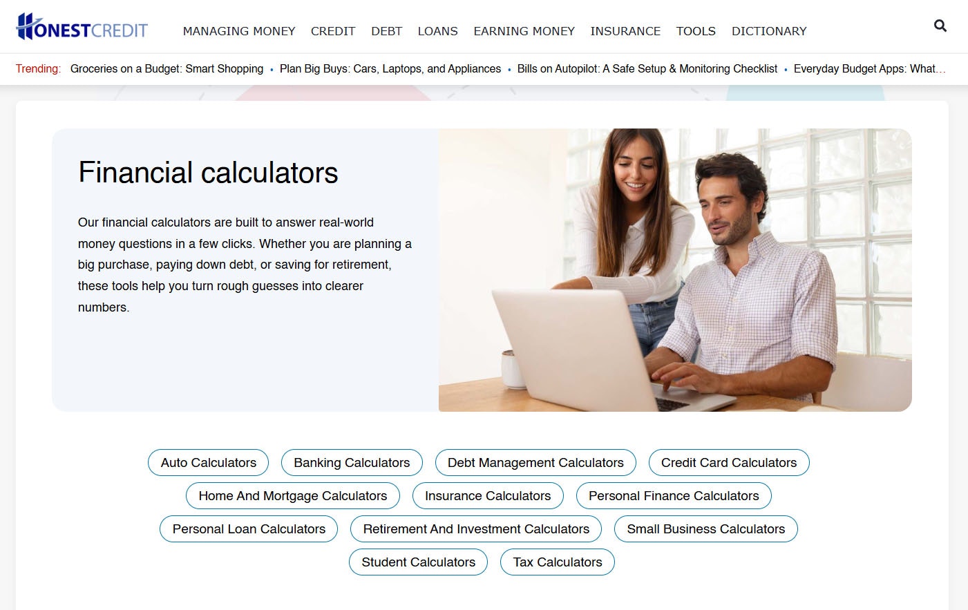 HonestCredit Financial Calculators gallery image