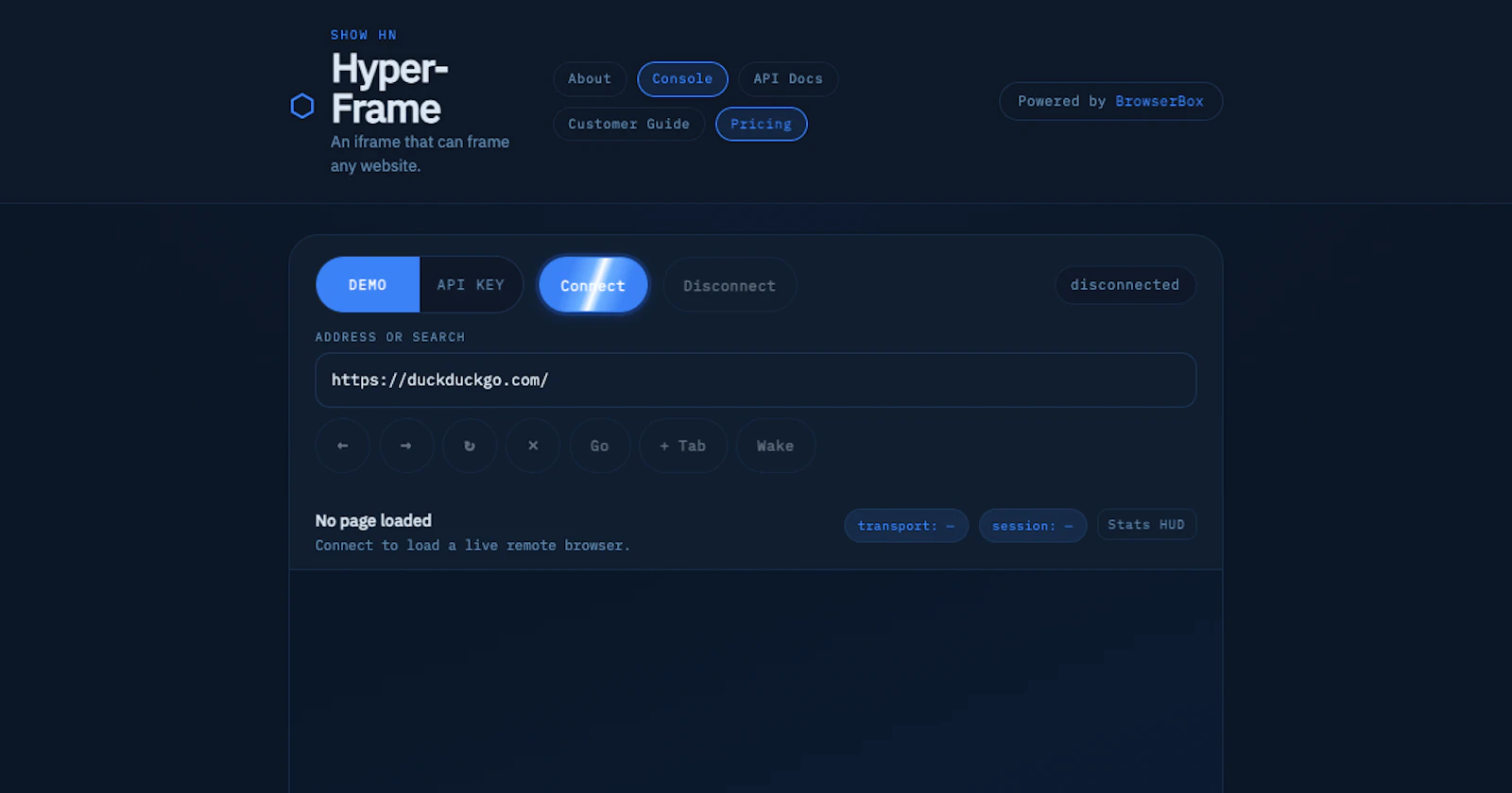 HyperFrame - embed 100% of the Internet screenshot 1