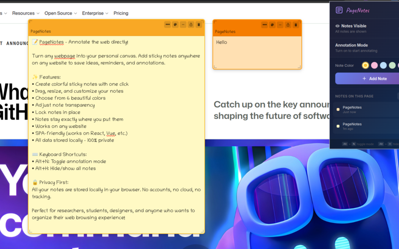 Page Notes gallery image