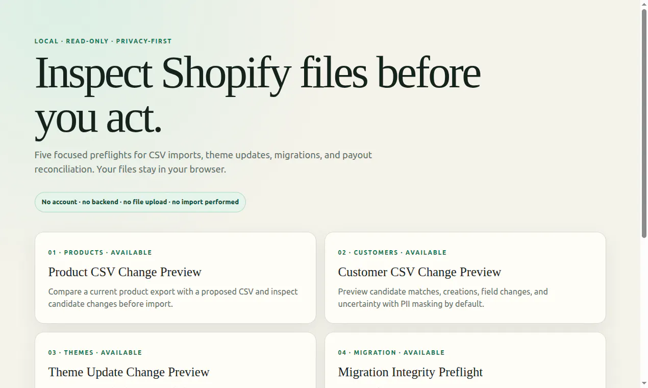 Shopify Preflight Tools gallery image