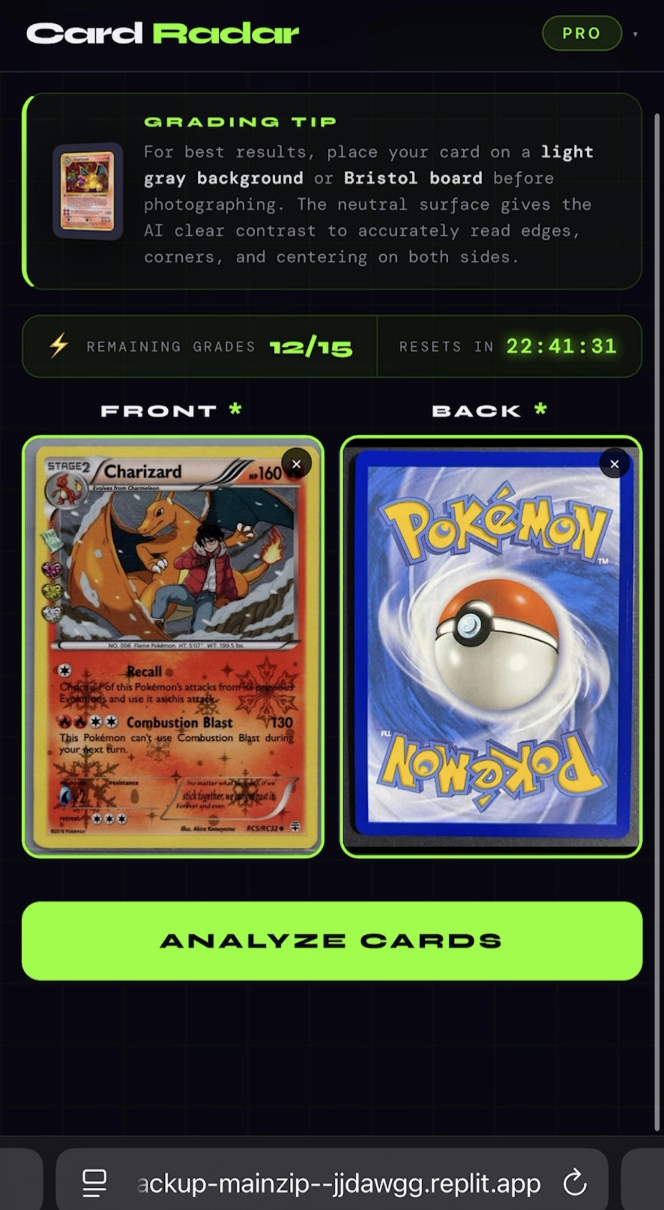 Card Radar — Pokémon Card AI GRADING gallery image