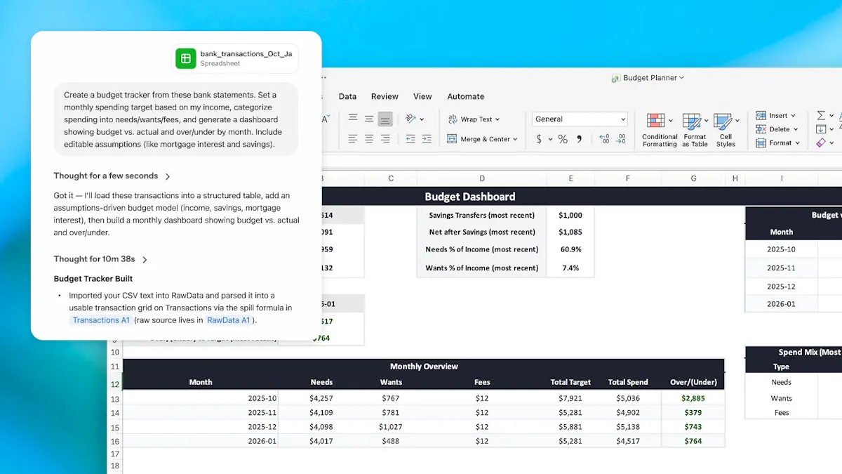 ChatGPT for Excel