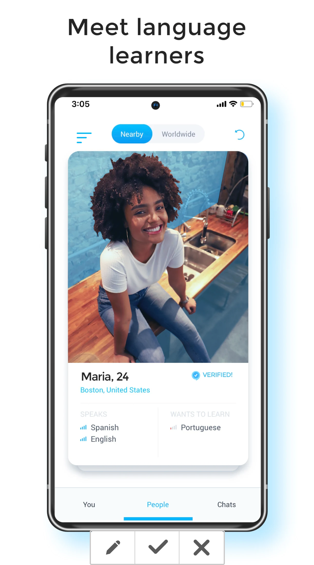 Idyoma: Lokalsprachaustausch - Lerne Sprachen zusammen auf iOS und Android Medien 2