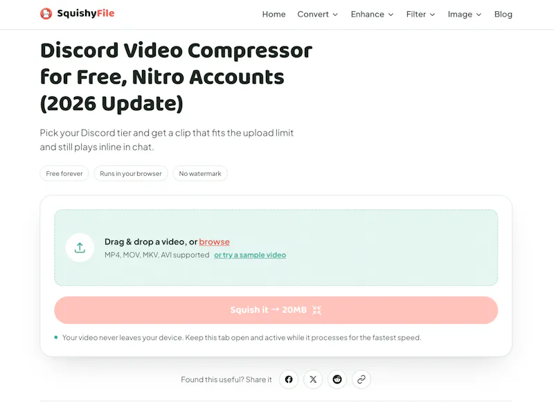 Discord Video Compressor by SquishyFile screenshot 1