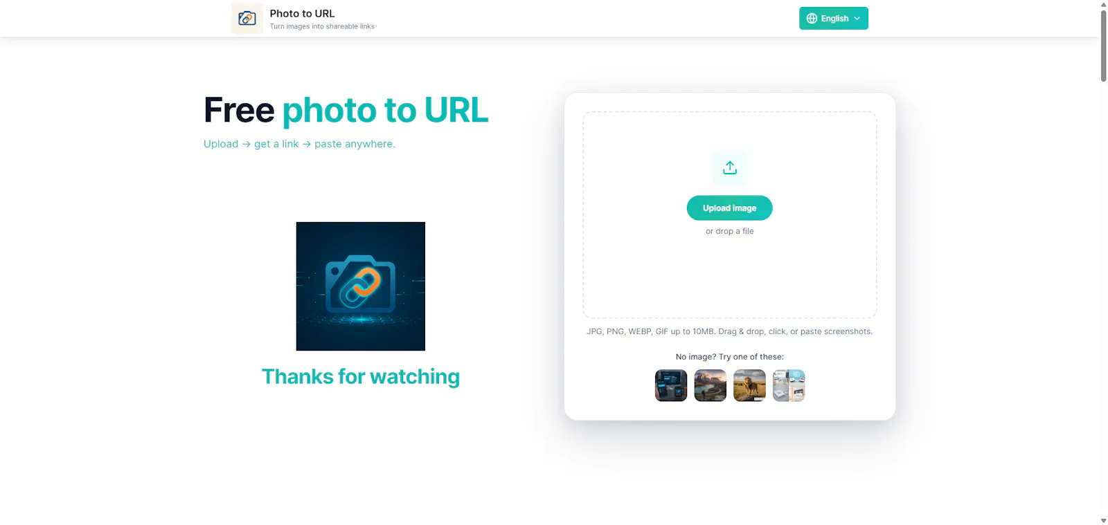 Photo To URL screenshot 2
