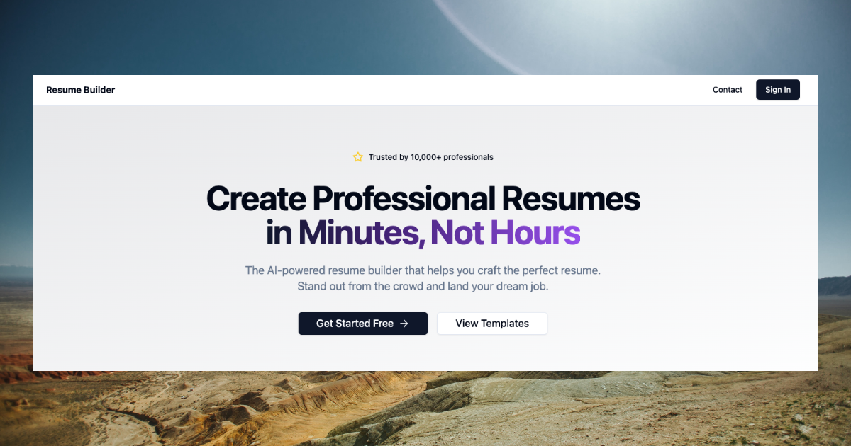 Resume Builder gallery image