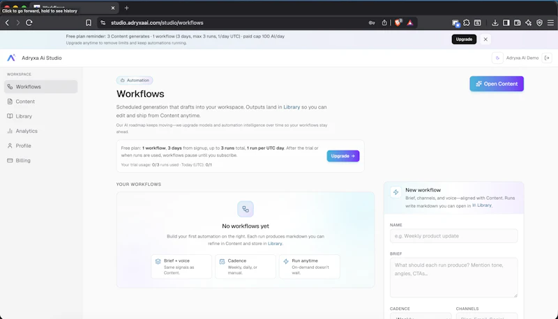 Adryxa AI Studio screenshot 3