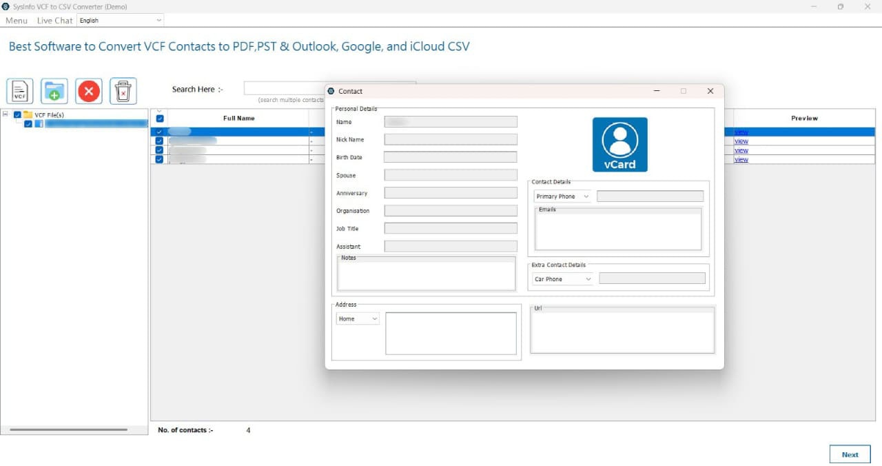 Media Mailconvertertools vcf sang csv chuyển đổi - Cách an toàn và nhanh chóng để chuyển đổi VCF thành CSV 2