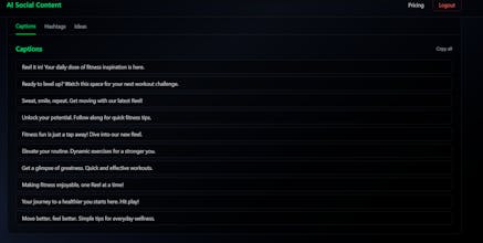 AI Social Content Generator gallery image