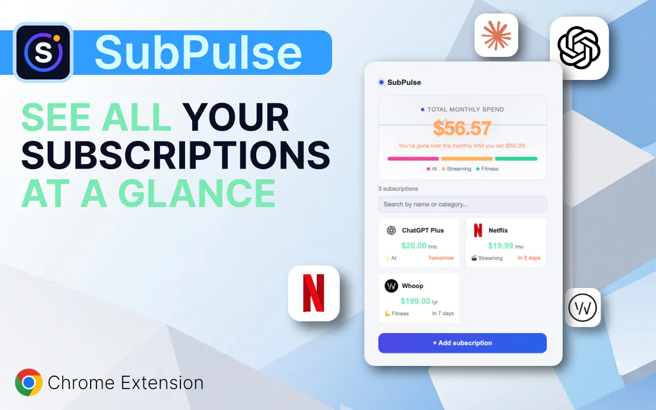 SubPulse -Subscription Tracker & Manager gallery image