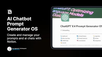 ChatGPT Prompt Generator의 구성된 프롬프트 관리 기능을 강조한 일러스트입니다.