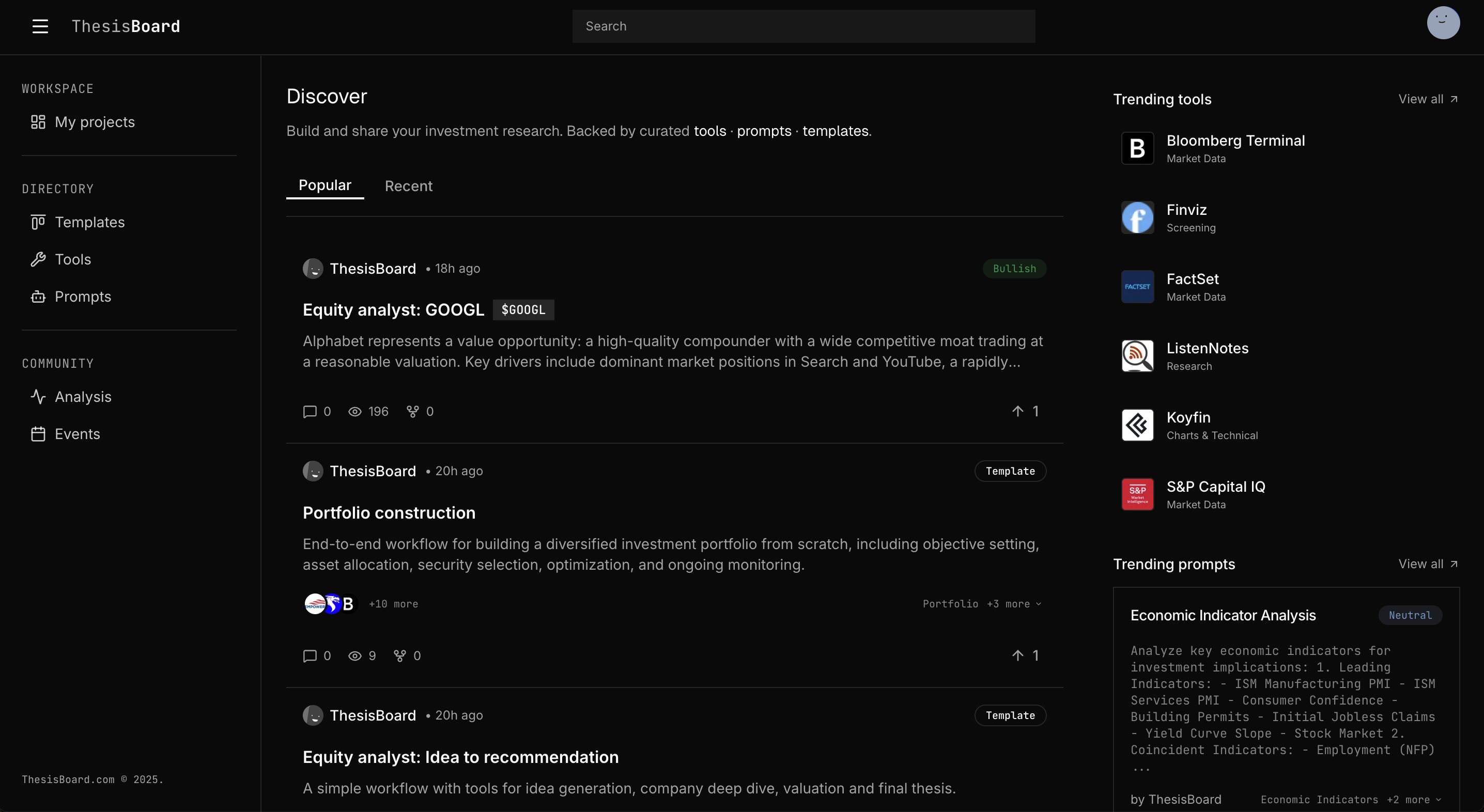 ThesisBoard - Screenshot 5 showing product features and functionality