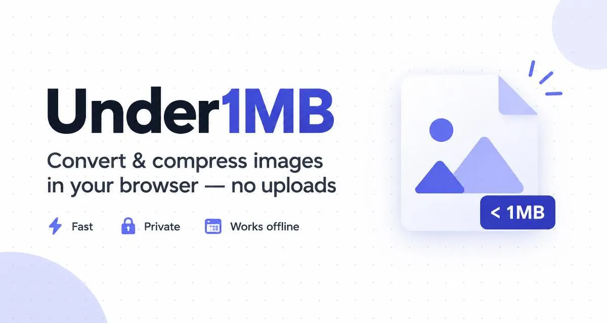 Under1MB - Convert and compress images gallery image