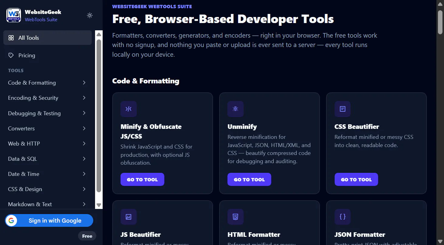 WebsiteGeek WebTools Suite gallery image