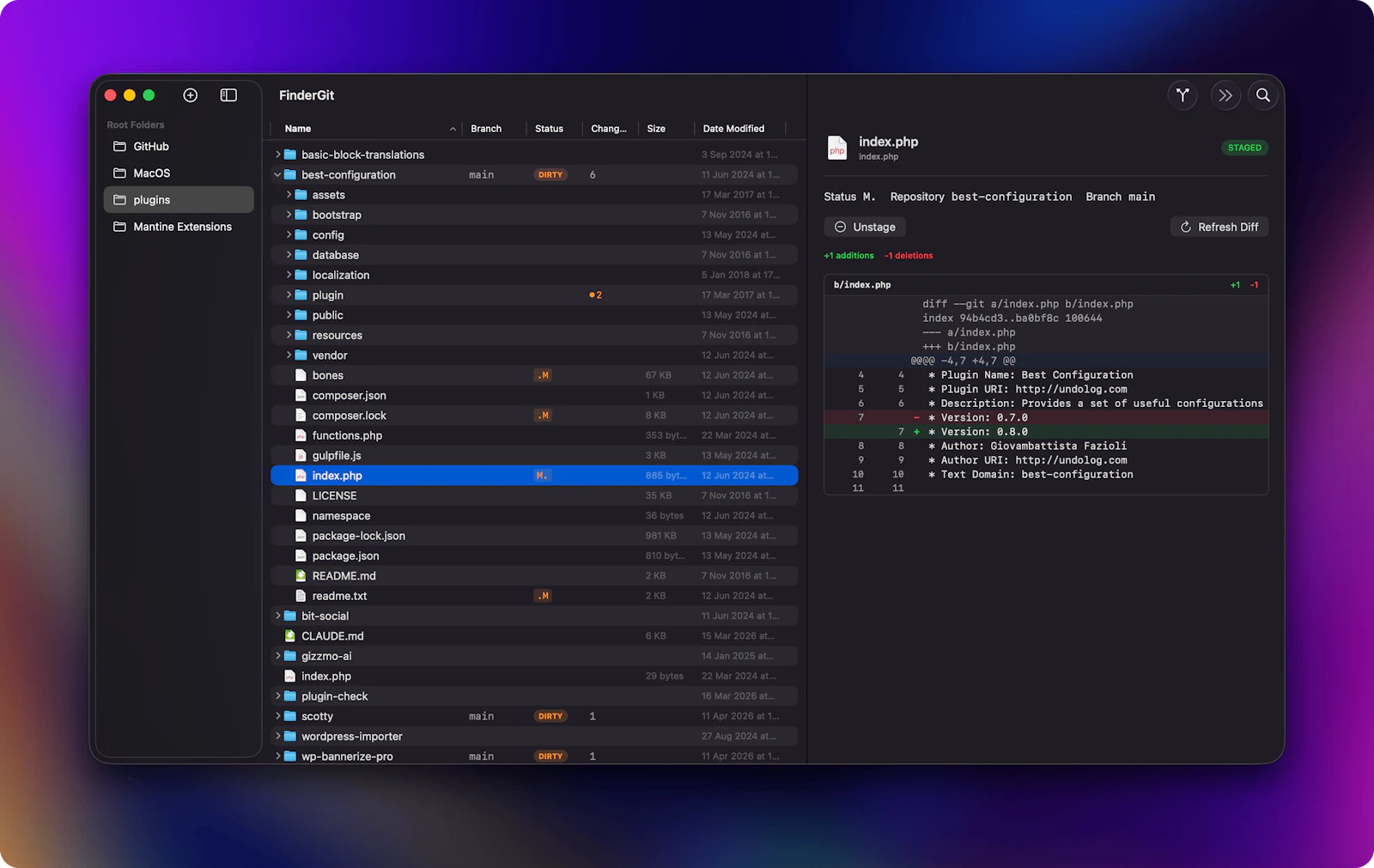 FinderGit screenshot 3