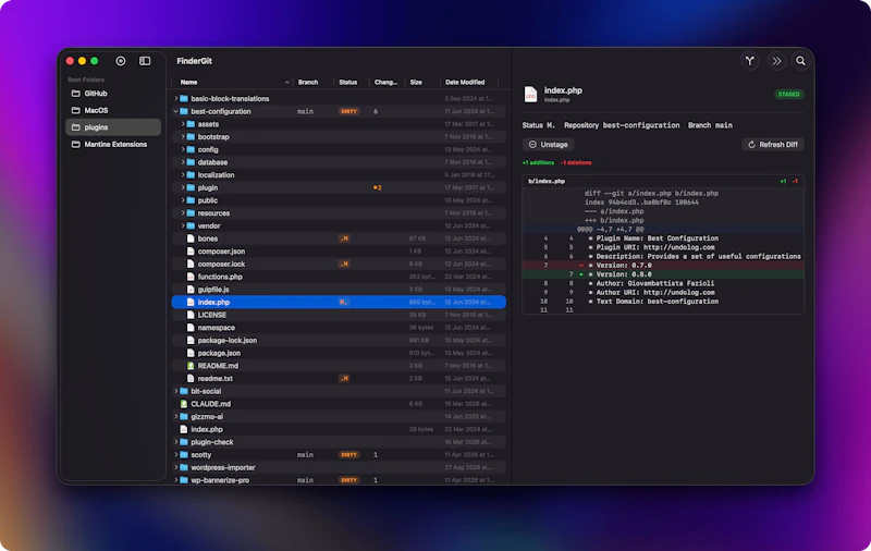FinderGit screenshot 3