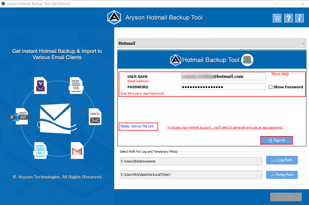 Media Alat Backup Hotmail 2