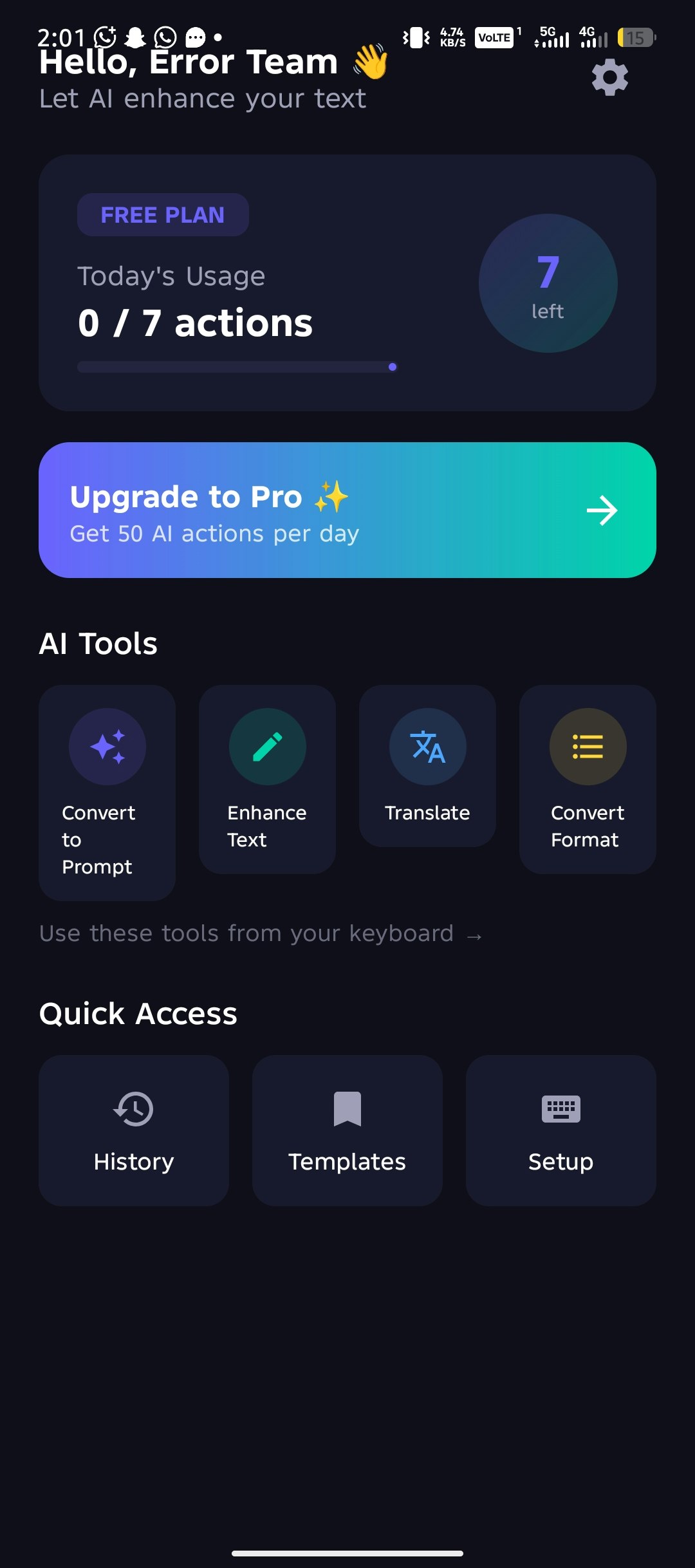  Falcon AI Keyboard gallery image