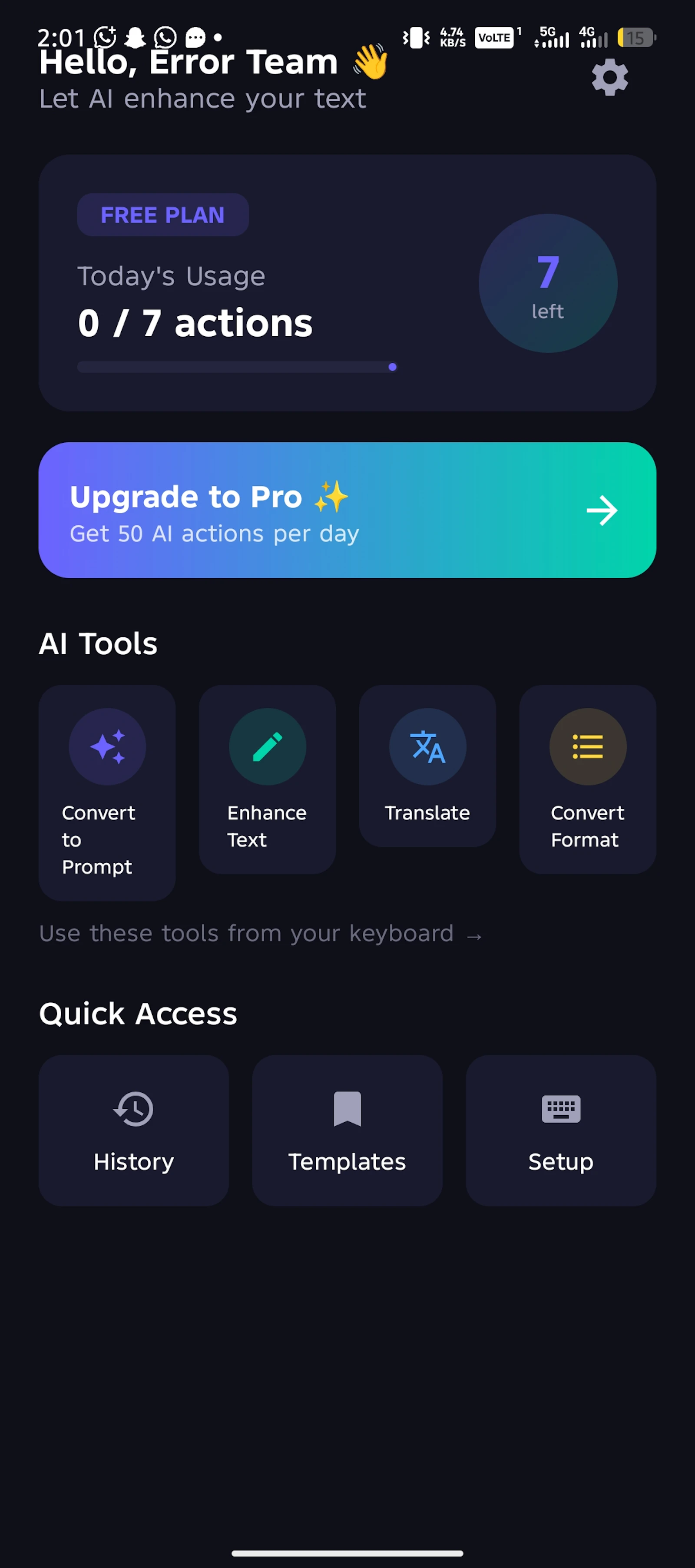 Falcon AI Keyboard screenshot 1