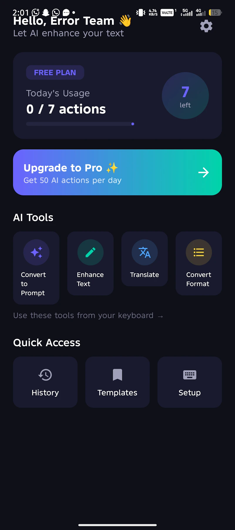  Falcon AI Keyboard screenshot 1