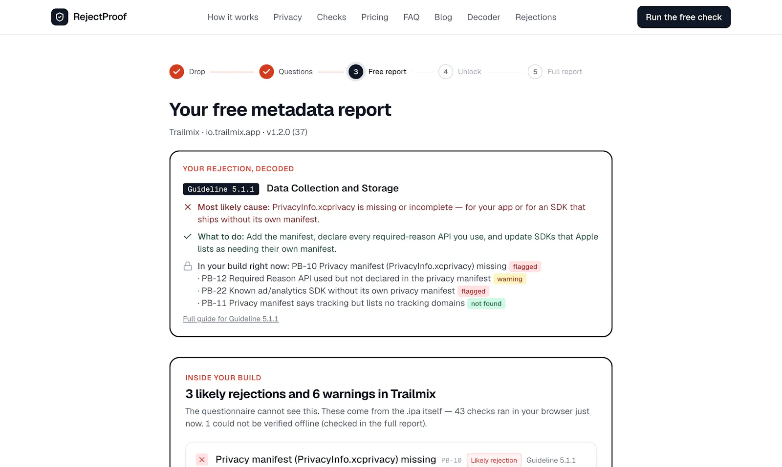 RejectProof screenshot 4