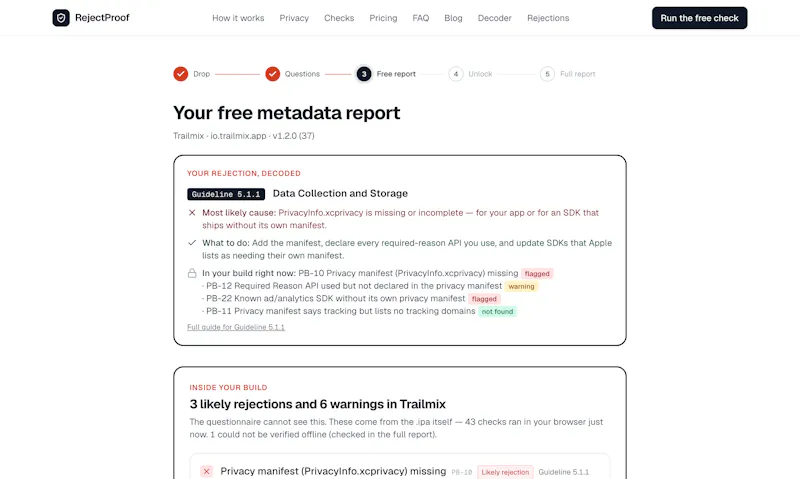 RejectProof screenshot 4