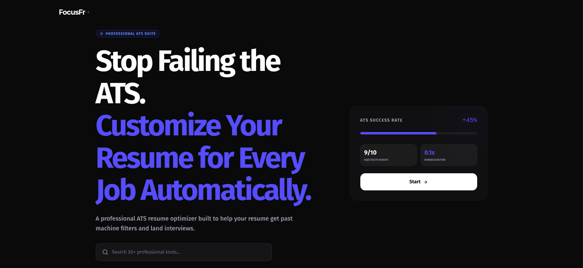 FocusFr - Main product screenshot demonstrating key features and user interface